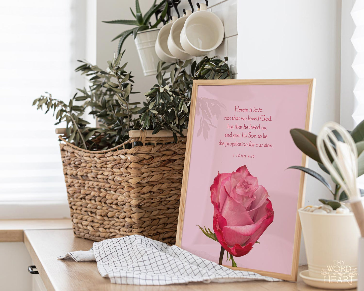 Bible Verse Art Print, 1 John 4:10