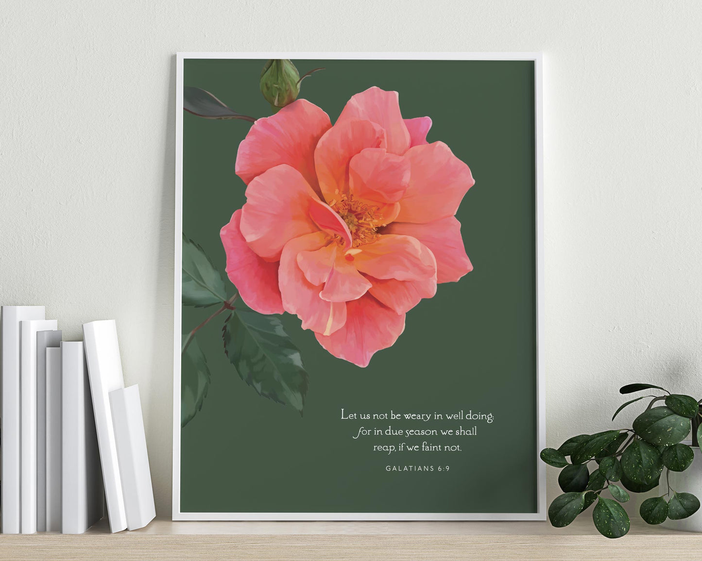 Bible Verse Art Print, Galatians 6:9