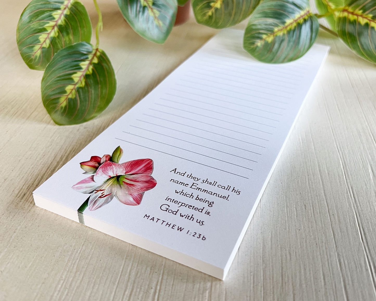 List Notepad, Matthew 1:23b