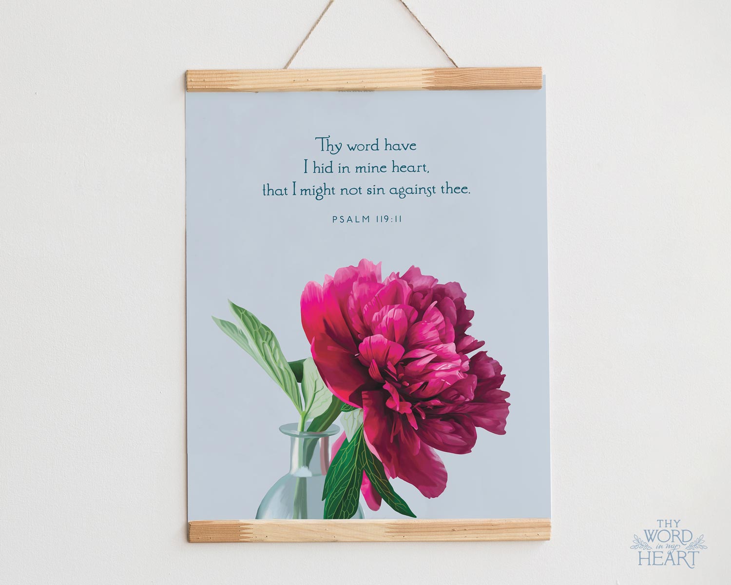 bible verse about planting seeds in hearts Bible Verse Art Print, Psalm 119:11 – Thy Word In My Heart
