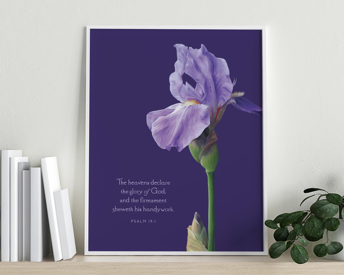 Bible Verse Art Print, Psalm 19:1