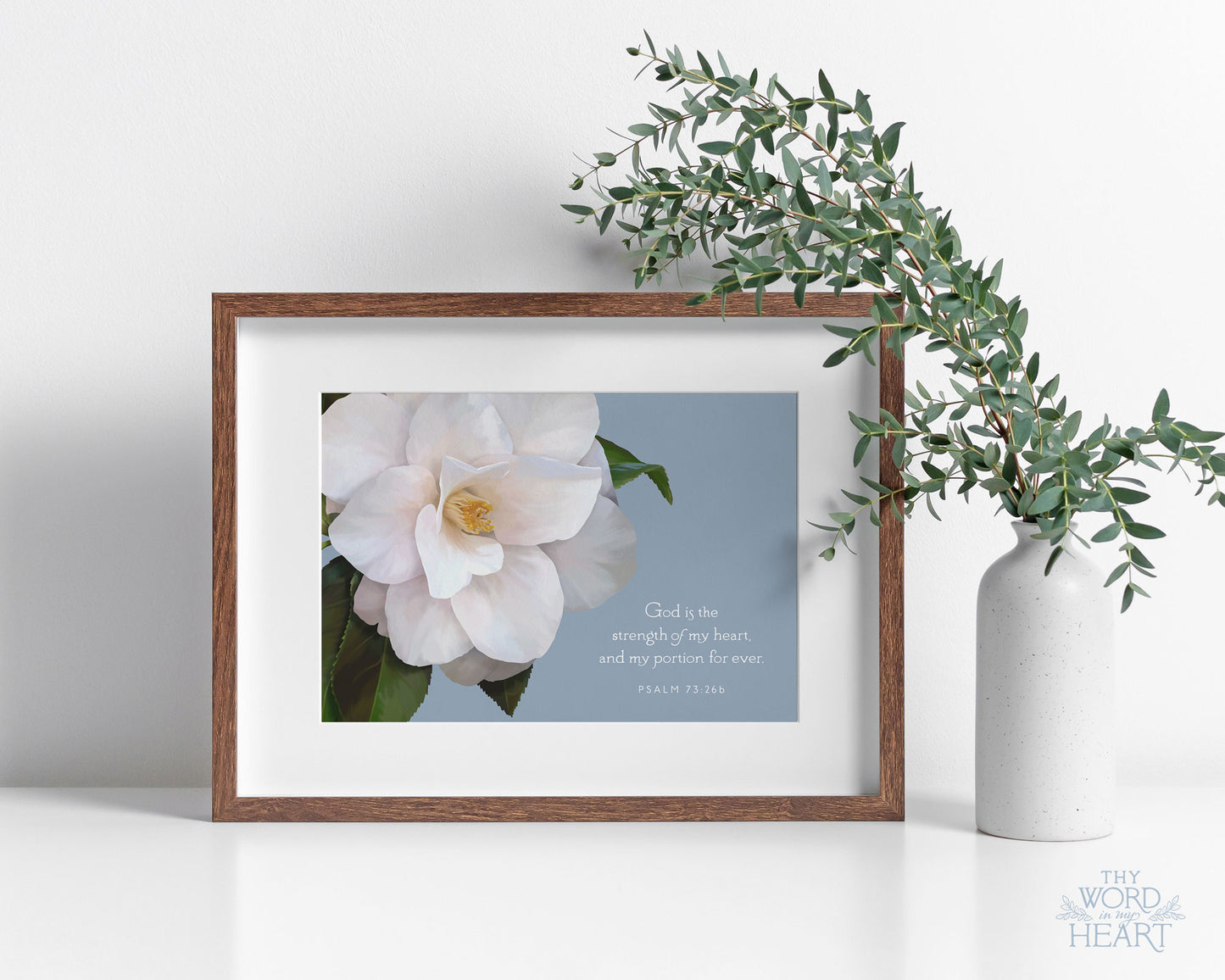 Bible Verse Art Print, Psalm 73:26b