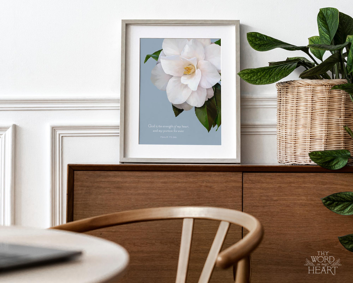 Bible Verse Art Print, Psalm 73:26b