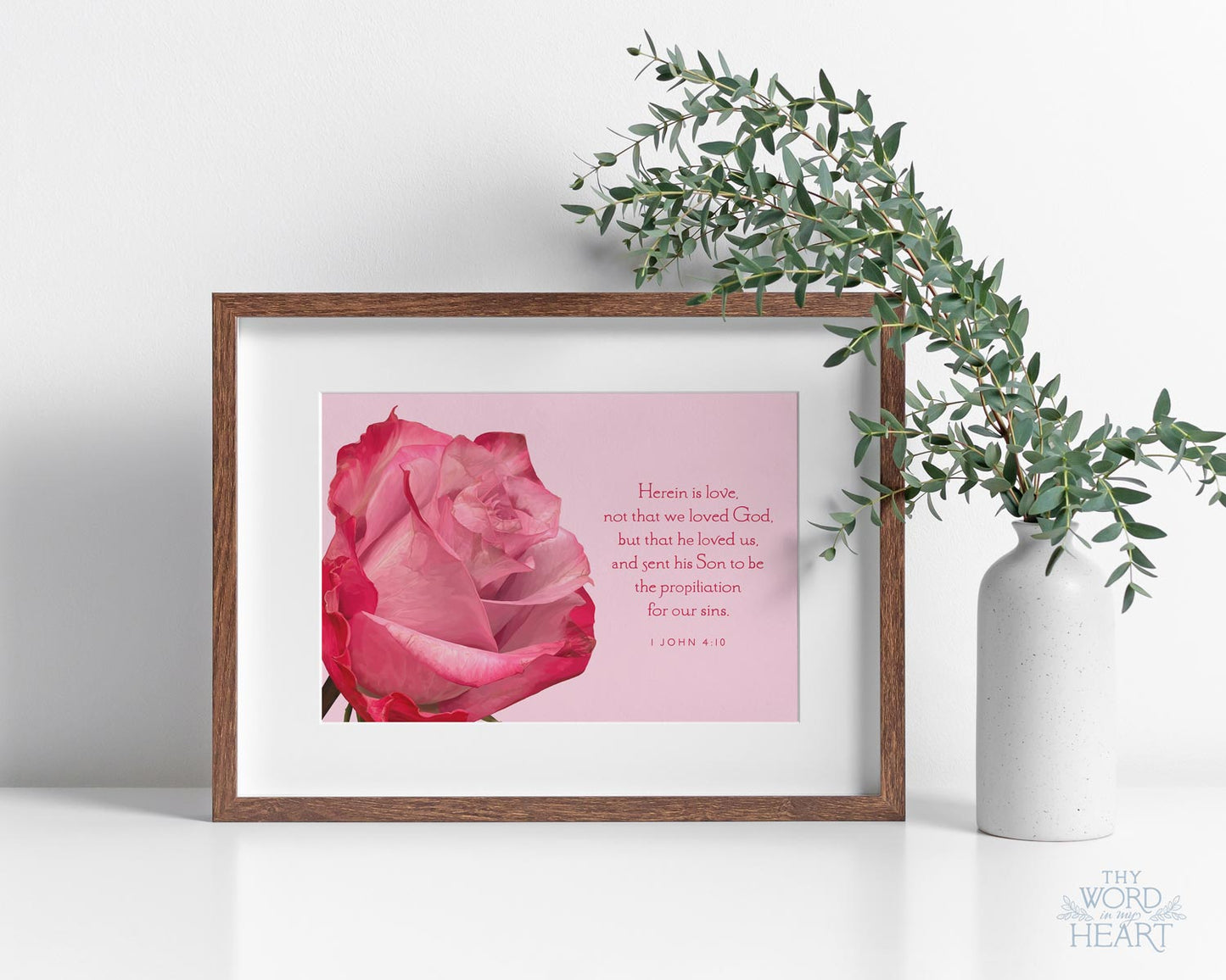 Bible Verse Art Print, 1 John 4:10