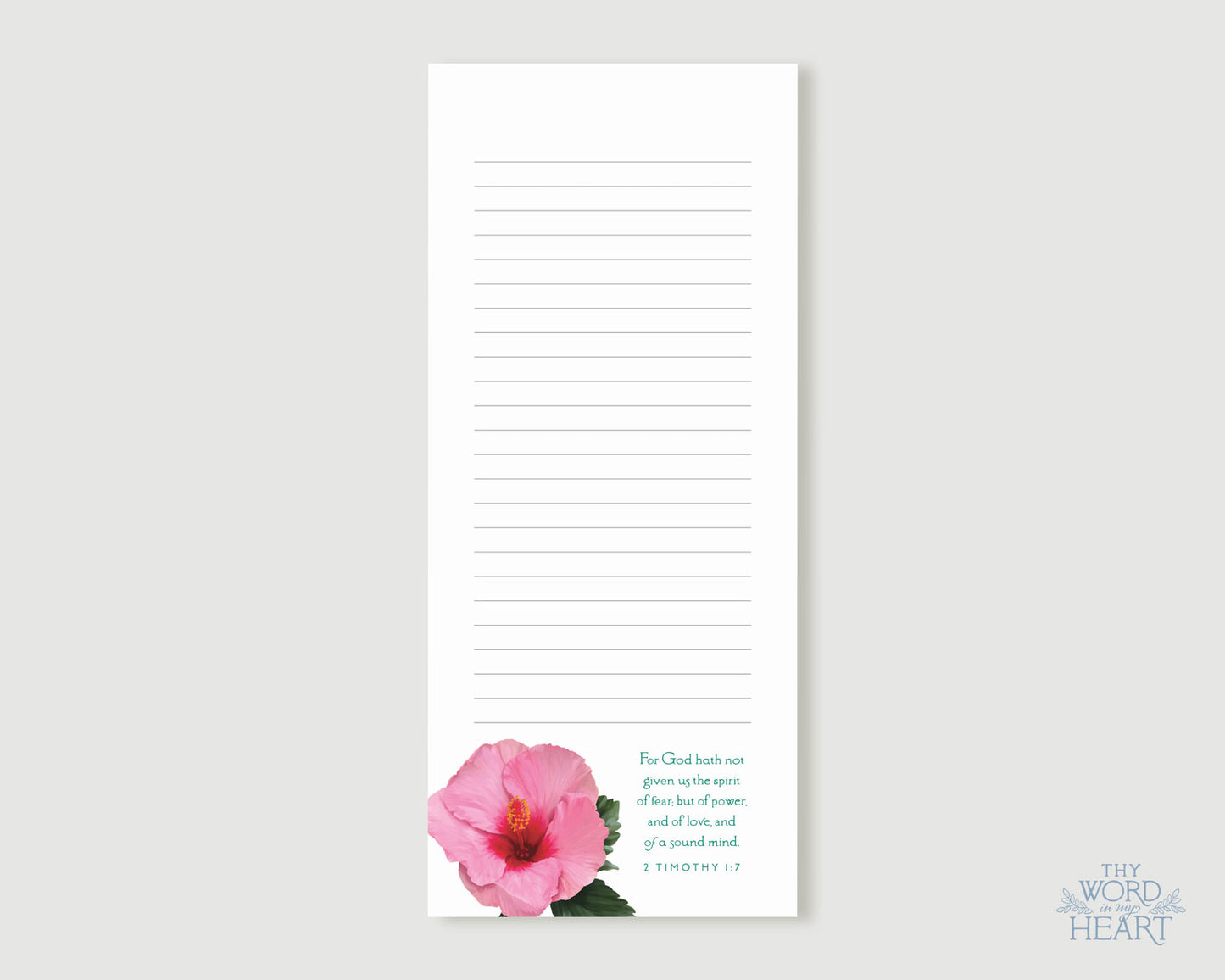 List Notepad, 2 Timothy 1:7