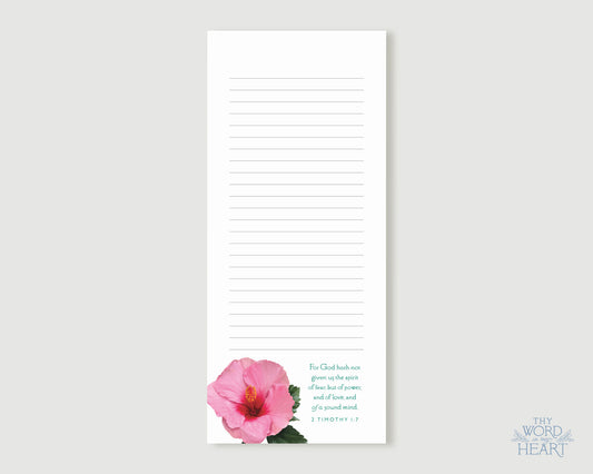 List Notepad, 2 Timothy 1:7