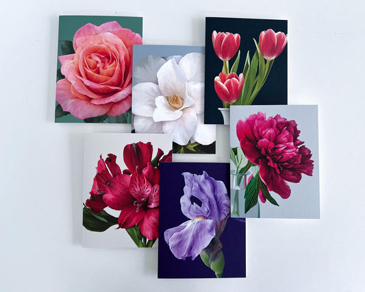Floral Cards Box Set (Blank; Set of 6)
