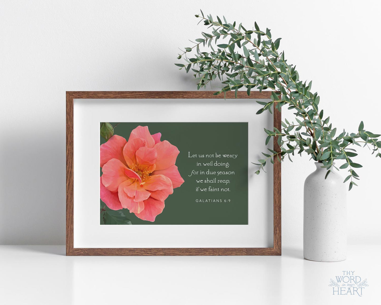 Bible Verse Art Print, Galatians 6:9