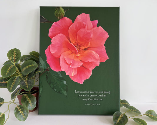 Canvas Print, Galatians 6:9
