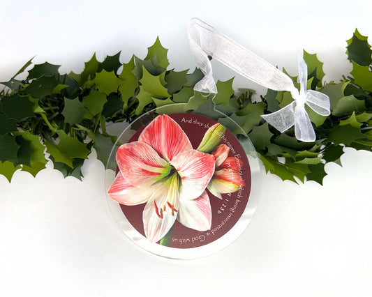 Acrylic Christmas Ornament  – Matthew 1:23b