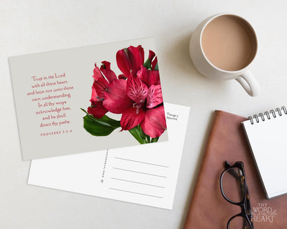 Bible Verse Art Print, Proverbs 3:5-6