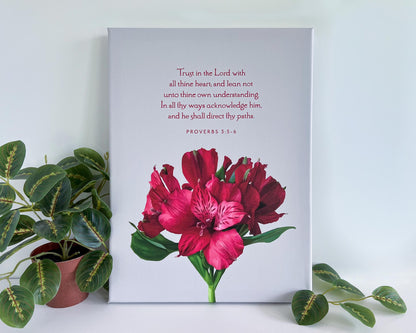 Canvas Print, Proverbs 3:5-6