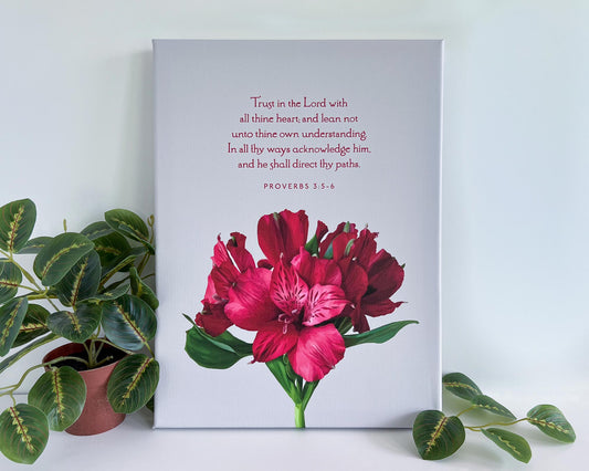 Canvas Print, Proverbs 3:5-6