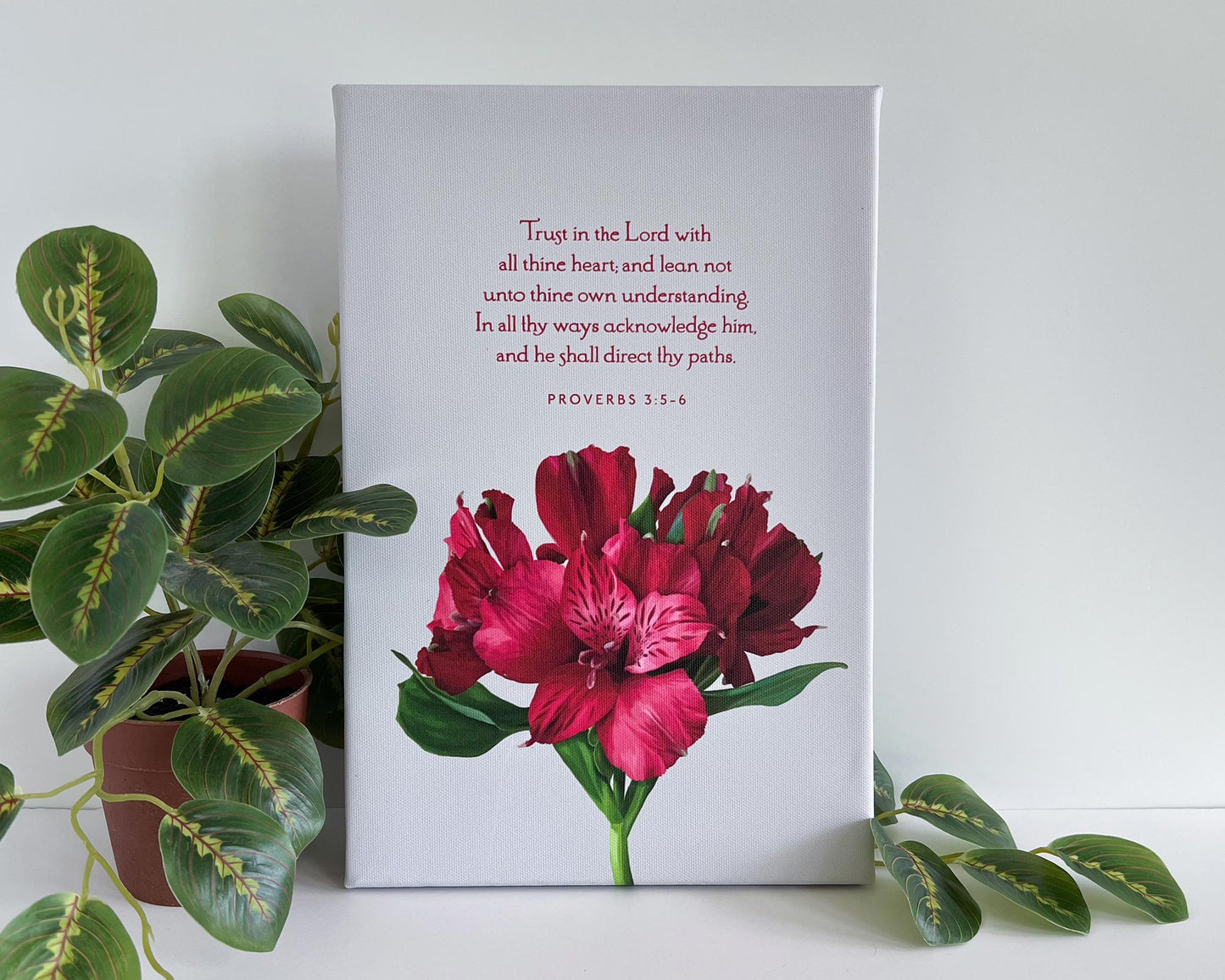 Canvas Print, Proverbs 3:5-6