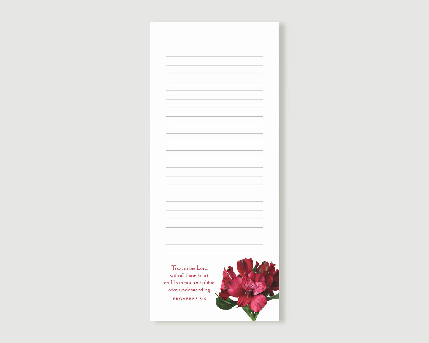 List Notepad, Proverbs 3:5