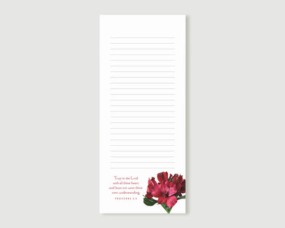 List Notepad, Proverbs 3:5