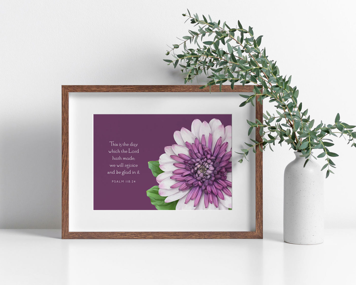 Bible Verse Art Print, Psalm 118:24