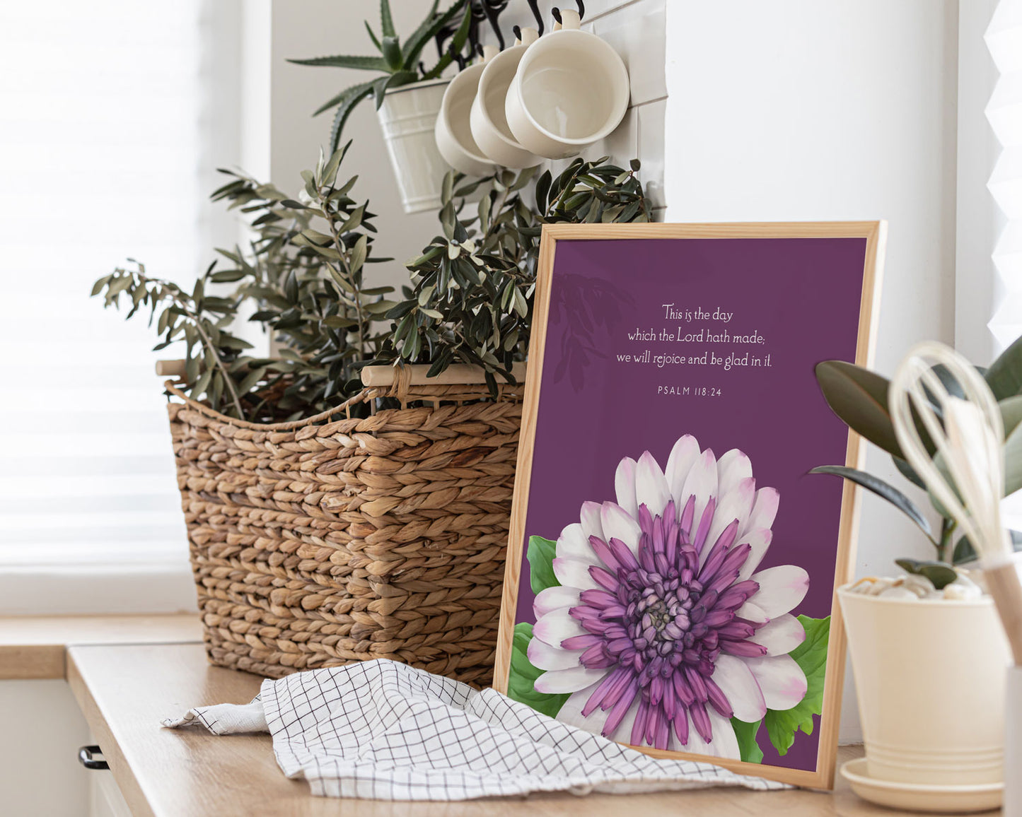 Bible Verse Art Print, Psalm 118:24