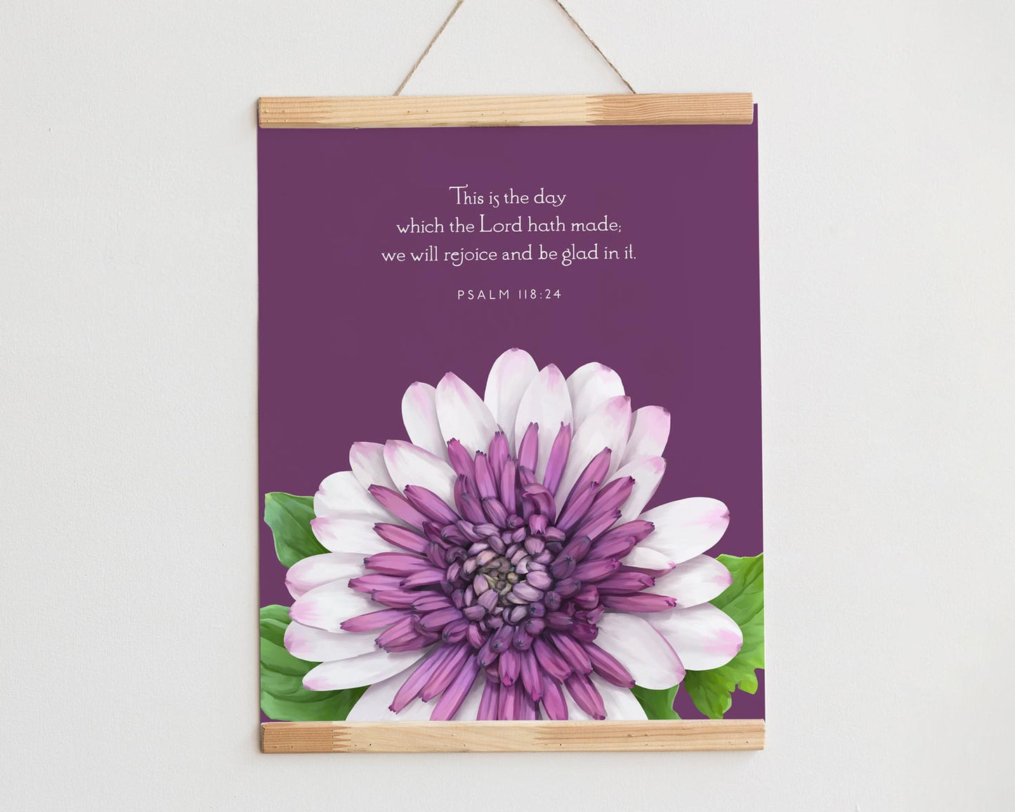Bible Verse Art Print, Psalm 118:24