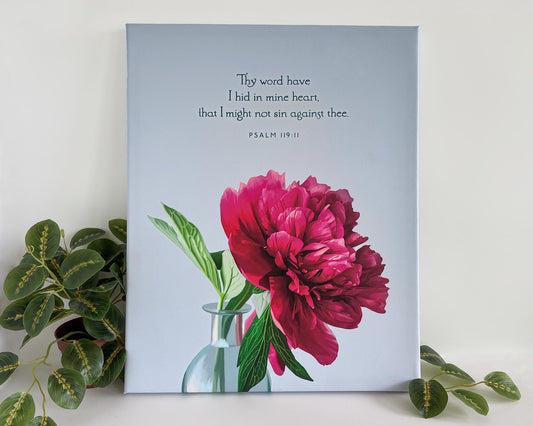 Canvas Print, Psalm 119:11
