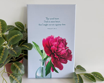Canvas Print, Psalm 119:11