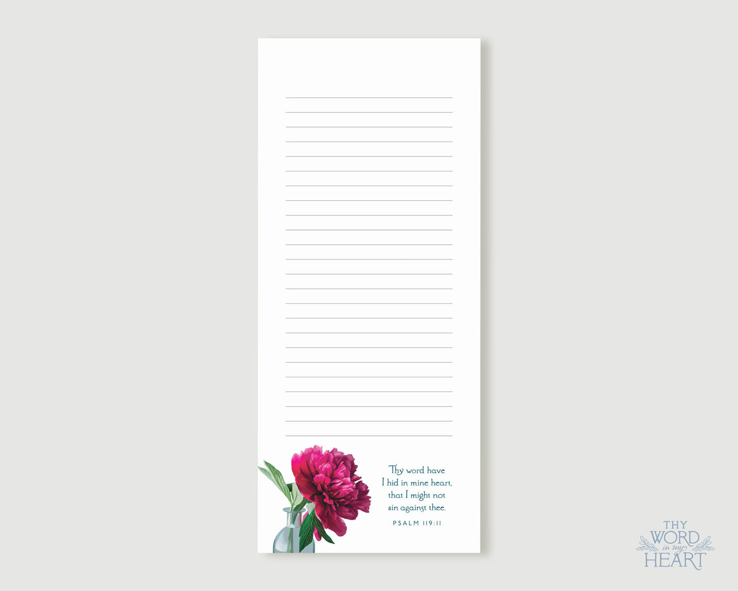 List Notepad, Psalm 119:11