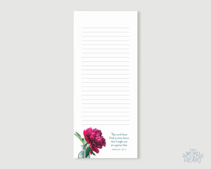 List Notepad, Psalm 119:11