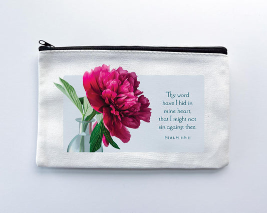 Zip Pouch, Psalm 119:11