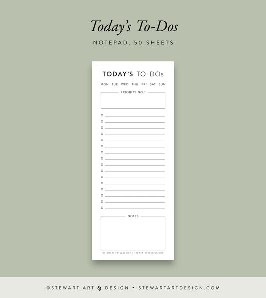 Today's To-Do's Notepad